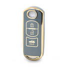 Nano High Quality Cover For Mazda Remote Key 3 Buttons Gray Color MZD-A11J3