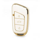 Nano High Quality Cover For Chery Remote Key 3 Buttons White Color CR-B11J