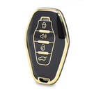 Нано-чехол высокого качества для дистанционного ключа Chery с 4 кнопками черного цвета CR-F11J