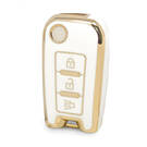 Capa Nano de alta qualidade para Venucia Flip Remote Key 3 botões cor branca VNC-C11J