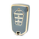 Capa Nano de alta qualidade para chave remota Isuzu 4 botões cor cinza ISZ-B11J4A