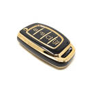 New Aftermarket Nano High Quality Cover For Hyundai Smart Remote Key 4 Buttons Black Color HY-A11J4B | Emirates Keys -| thumbnail