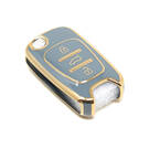 Νέο Aftermarket Nano κάλυμμα υψηλής ποιότητας για Hyundai 2011 Flip Remote Key 3 κουμπιά Γκρι Χρώμα HY-C11J | Emirates Keys -| thumbnail