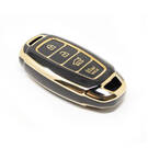 Couverture Nano de haute qualité pour clé télécommande Hyundai, 4 boutons, couleur noire, nouveau, HY-D11J4A | Clés des Émirats -| thumbnail