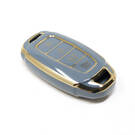 New Aftermarket Nano High Quality Cover For Hyundai Remote Key 4 Buttons Gray Color HY-D11J4A | Emirates Keys -| thumbnail