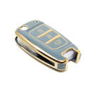 Couverture Nano de haute qualité pour clé télécommande Hyundai 2020, 3 boutons, couleur grise, nouveau marché secondaire, HY-E11J3 | Clés des Émirats -| thumbnail