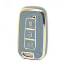 Nano High Quality Cover For Hyundai Kia Remote Key 3 Buttons Gray Color HY-G11J3