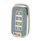 Nano High Quality Cover For Hyundai Kia Remote Key 3+1 Buttons Gray Color HY-G11J4