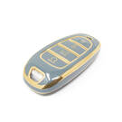 Nouvelle couverture Nano de haute qualité pour clé télécommande Hyundai Sonata, 4 boutons, couleur grise, HY-H11J4B | Clés des Émirats -| thumbnail