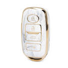 Nano High Quality Marble Cover For Perodua Remote Key 4 Buttons White Color PRD-A12J