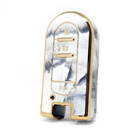 Nano High Quality Marble Cover For Perodua Remote Key 3 Buttons White Color PRD-C12J3
