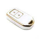 New Aftermarket Nano High Quality Marble Cover For Honda Remote Key 2 Buttons White Color HD-A12J2 | Emirates Keys -| thumbnail