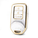 Cover in marmo Nano di alta qualità per chiave telecomando Honda 3 pulsanti colore bianco HD-A12J3B