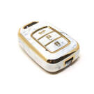 New Aftermarket Nano High Quality Marble Cover For Honda Remote Key 3 Buttons White Color HD-D12J3 | Emirates Keys -| thumbnail