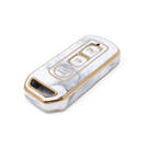 New Aftermarket Nano High Quality Marble Cover For Honda Remote Key 3 Buttons White Color HD-I12J | Emirates Keys -| thumbnail