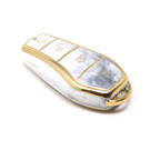 Nueva cubierta de mármol Nano de alta calidad del mercado de accesorios para llave remota BYD 4 botones Color blanco BYD-D12J | Cayos de los Emiratos -| thumbnail