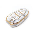 Nueva cubierta de mármol Nano de alta calidad del mercado de accesorios para llave remota Peugeot 3 botones Color blanco PG-A12J | Cayos de los Emiratos -| thumbnail