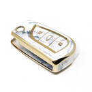Novo aftermarket nano capa de mármore de alta qualidade para toyota flip remoto chave 3 botões cor branca TYT-C12J3 Chaves dos Emirados -| thumbnail