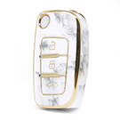 Nano High Quality Marble Cover For Geely Flip Remote Key 3 Buttons White Color GL-D12J