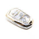 Nano couvercle en marbre de haute qualité pour clé télécommande Cadillac, 4 boutons, couleur blanche, CDLC-A12J4 | Clés des Émirats -| thumbnail