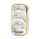 Nano couvercle en marbre de haute qualité pour clé télécommande Chery, 3 boutons, couleur blanche CR-A12J