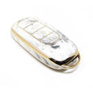 Nueva cubierta de mármol de alta calidad Nano del mercado de accesorios para llave remota Chery 4 botones Color blanco CR-C12J | Cayos de los Emiratos -| thumbnail