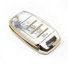 New Aftermarket Nano High Quality Marble Cover For Kia Remote Key 4 Buttons White Color KIA-B12J4 | Emirates Keys -| thumbnail