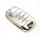 Couverture en marbre Nano de haute qualité pour clé télécommande Kia, 4 boutons, couleur blanche, nouveau marché secondaire, KIA-B12J4 | Clés des Émirats -| thumbnail