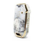Cover in marmo Nano di alta qualità per chiave remota Kia 5 pulsanti colore bianco KIA-C12J5