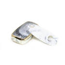 New Aftermarket Nano High Quality Marble Cover For Kia Remote Key 4 Buttons White Color KIA-D12J4B | Emirates Keys -| thumbnail