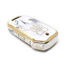 Nueva cubierta de mármol Nano de alta calidad del mercado de accesorios para llave remota Kia 7 botones Color blanco KIA-J12J7 | Cayos de los Emiratos -| thumbnail