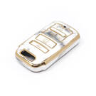 Nueva cubierta de mármol Nano de alta calidad del mercado de accesorios para llave remota Kia 4 botones Color blanco KIA-M12J4A | Cayos de los Emiratos -| thumbnail