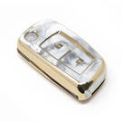 Nueva cubierta de mármol Nano de alta calidad del mercado de accesorios para llave remota abatible de Nissan 2 botones Color blanco NS-B12J2 | Cayos de los Emiratos -| thumbnail