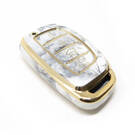 Nueva cubierta de mármol Nano de alta calidad del mercado de accesorios para llave remota Hyundai 4 botones Color blanco HY-A12J4A | Cayos de los Emiratos -| thumbnail
