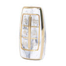 Nano High Quality Marble Cover For Genesis Hyundai Remote Key 6 Buttons White Color HY-I12J6A