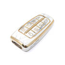 Couverture en marbre Nano de haute qualité pour clé télécommande Genesis Hyundai, 8 boutons, couleur blanche, HY-I12J8A | Clés des Émirats -| thumbnail