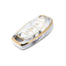 Nueva cubierta de mármol Nano de alta calidad del mercado de accesorios para llave remota abatible de Chevrolet 3 botones Color blanco CRL-C12J | Cayos de los Emiratos -| thumbnail