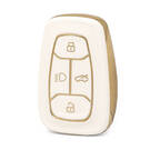 Nano Funda de cuero dorado de alta calidad para mando a distancia TATA, 4 botones, Color blanco, TATA-A13J