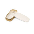 New Aftermarket Nano High Quality Gold Leather Cover For Audi Remote Key 3 Buttons White Color Audi-A13J | Emirates Keys -| thumbnail