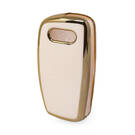 Nano Gold Leather Cover Audi Flip Key 3B White Audi-C13J | MK3 -| thumbnail