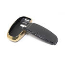 New Aftermarket Nano High Quality Gold Leather Cover For Audi Remote Key 3 Buttons Black Color Audi-D13J | Emirates Keys -| thumbnail
