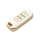 Nueva Funda de cuero dorado Nano de alta calidad para mando a distancia Baojun, 3 botones, Color blanco, BJ-A13J | Cayos de los Emiratos -| thumbnail