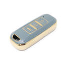 Nueva funda de cuero dorado Nano de alta calidad para mando a distancia Baojun, 3 botones, Color gris, BJ-A13J | Cayos de los Emiratos -| thumbnail