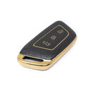 Nueva funda de cuero dorado Nano de alta calidad para mando a distancia Baojun, 3 botones, Color negro, BJ-C13J | Cayos de los Emiratos -| thumbnail