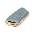 New Aftermarket Nano High Quality Gold Leather Cover For Baojun Remote Key 3 Buttons Gray Color BJ-C13J | Emirates Keys -| thumbnail