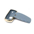 New Aftermarket Nano High Quality Gold Leather Cover For BMW Remote Key 4 Buttons Gray Color BMW-A13J4A | Emirates Keys -| thumbnail