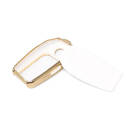 New Aftermarket Nano High Quality Gold Leather Cover For BMW Remote Key 3 Buttons White Color BMW-D13J | Emirates Keys -| thumbnail