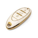 Nueva funda de cuero dorado Nano de alta calidad para mando a distancia Bestune, 3 botones, Color blanco, BT-A13J | Cayos de los Emiratos -| thumbnail