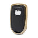 Cover in pelle Nano Gold per chiave telecomando Honda 4B nera HD-A13J4 | MK3 -| thumbnail