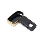 New Aftermarket Nano High Quality Gold Leather Cover For Honda Remote Key 4 Buttons Black Color HD-A13J4 | Emirates Keys -| thumbnail